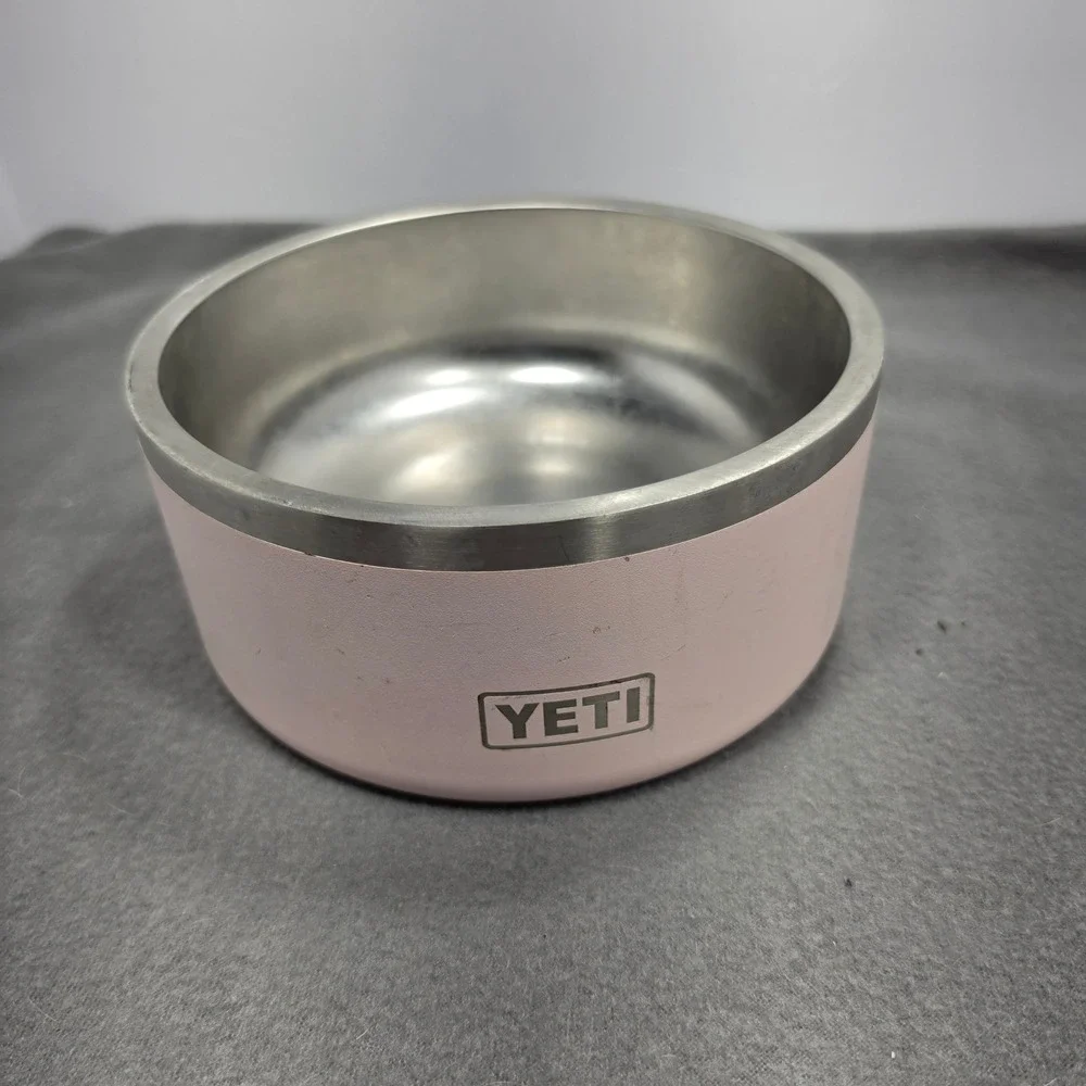YETI Boomer 4 Dog Bowl Ice Pink Stainless Steel Non-Slip 32oz Water Food Dish